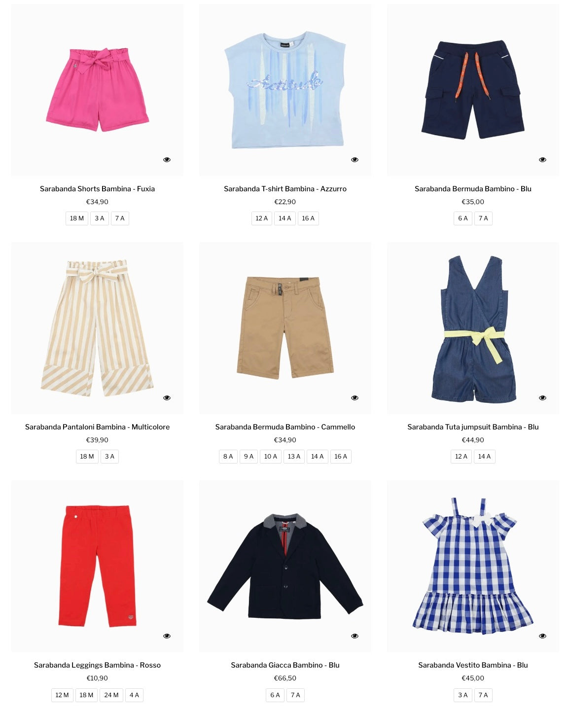 €6,50 al pezzo SARABANDA, MINIBANDA stock abbigliamento bambini 114 pezzi - P/E - RIF. 6154S
