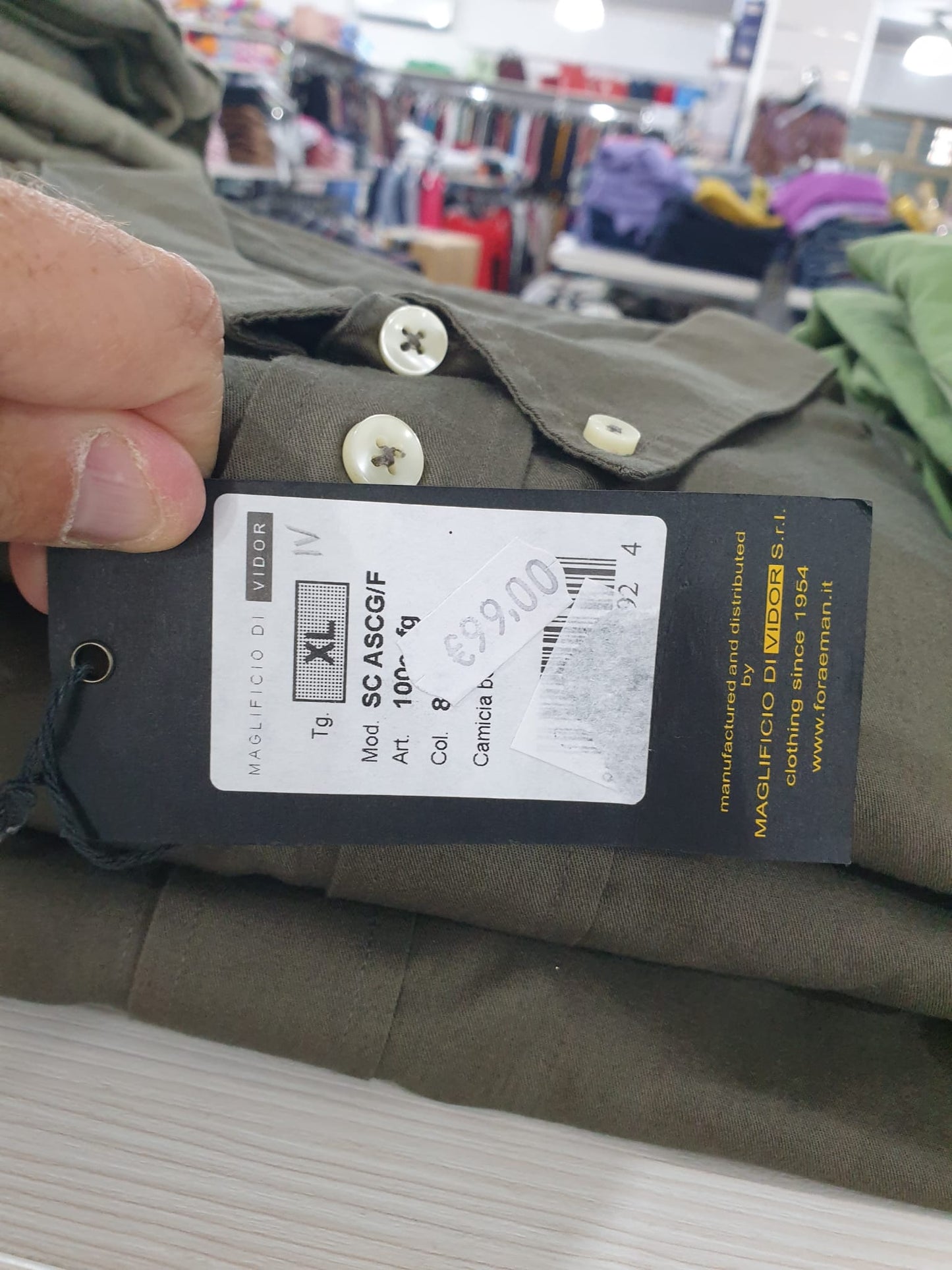 €2.80 per piece MADE IN ITALY men's clothing stock 2000 pieces - S/S F/W - REF. TV6108