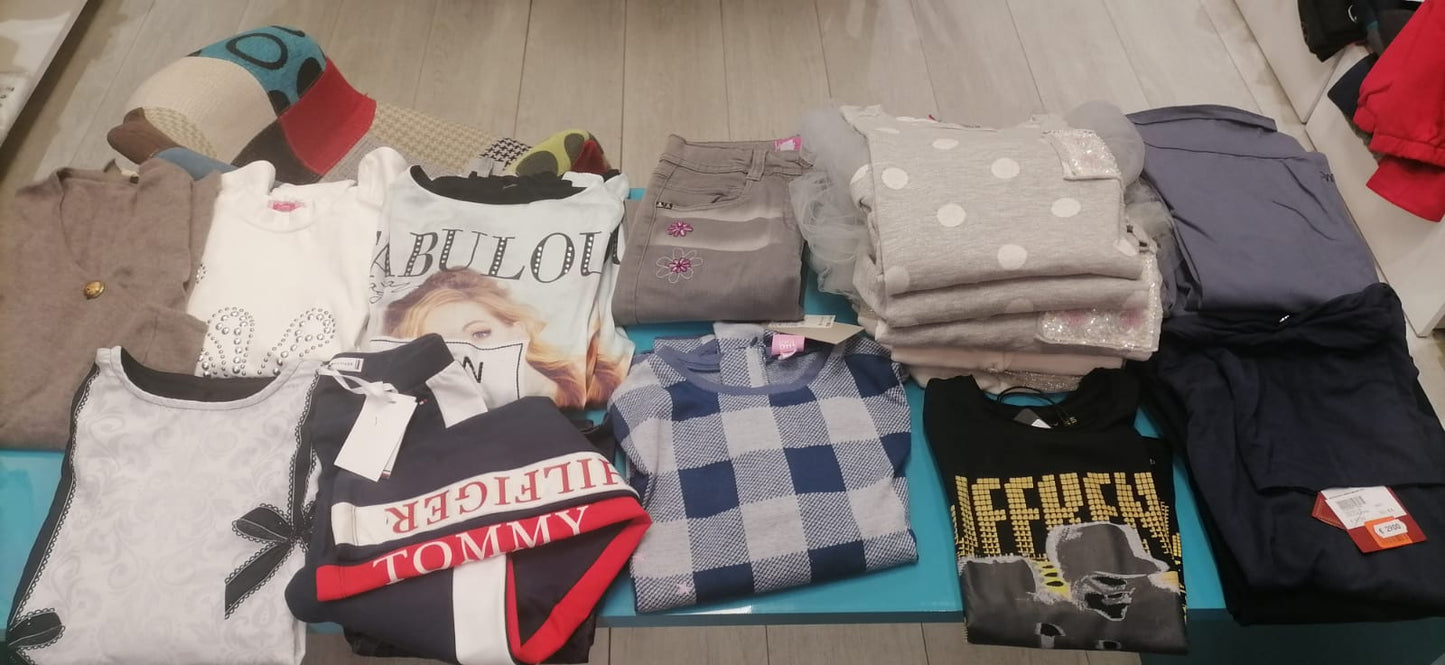 €4,86 al pezzo MEILISA BAY, BYBLOS, TUC TUC, MASH, NEILL KATTER, ecc. stock abbigliamento bambini 1583 pezzi - A/I - P/E - RIF. TV6143