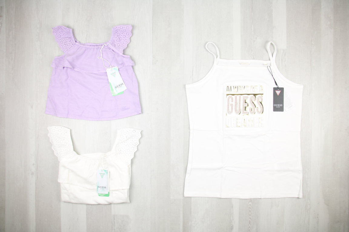 €5,00 al pezzo GUESS, PLEASE, FRACOMINA, ANTONY MORATO, BYBLOS, ecc. stock abbigliamento bambini 41 pezzi - P/E - RIF. 6071AF