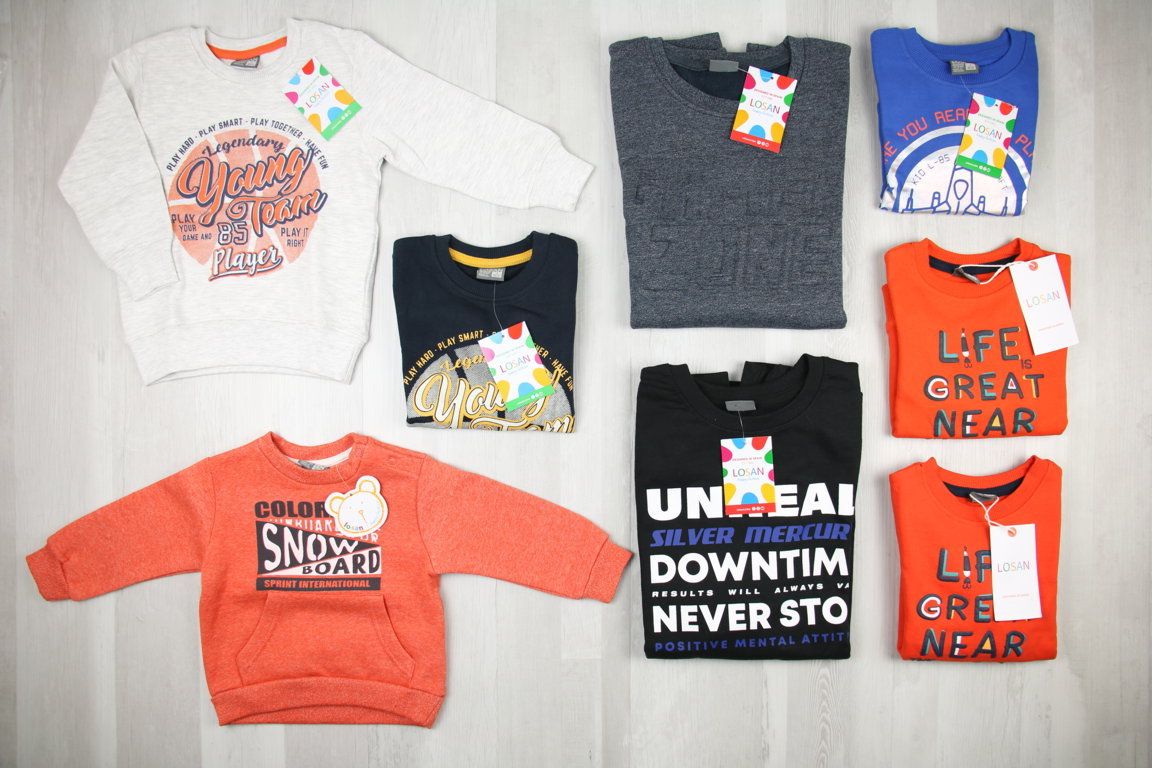 €5,31 al pezzo LOSAN stock abbigliamento bambino 456 pezzi - A/I - RIF. 6084AF