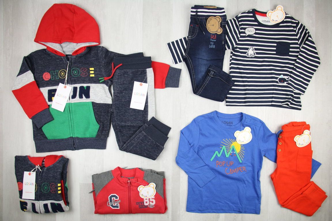 €5,31 al pezzo LOSAN stock abbigliamento bambino 456 pezzi - A/I - RIF. 6084AF
