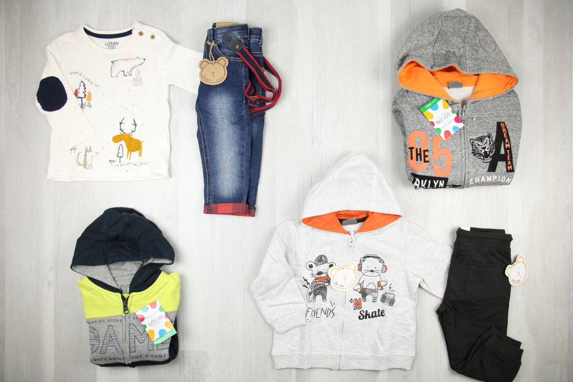 €5,31 al pezzo LOSAN stock abbigliamento bambino 456 pezzi - A/I - RIF. 6084AF
