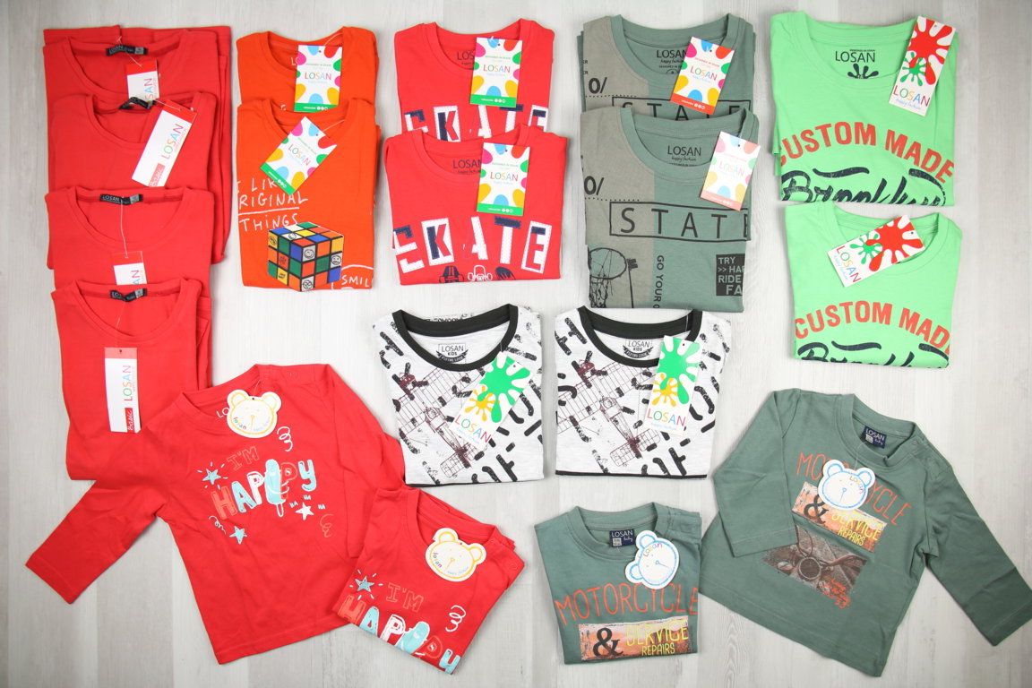 €5,31 al pezzo LOSAN stock abbigliamento bambino 456 pezzi - A/I - RIF. 6084AF