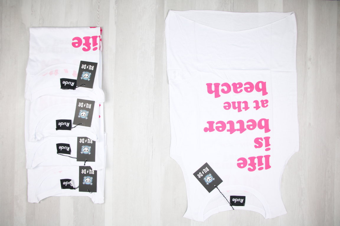 SCONTATO -20% €2,80 al pezzo BFLAK, RUDE stock magliette uomo/donna 82 pezzi - P/E - RIF. 6044
