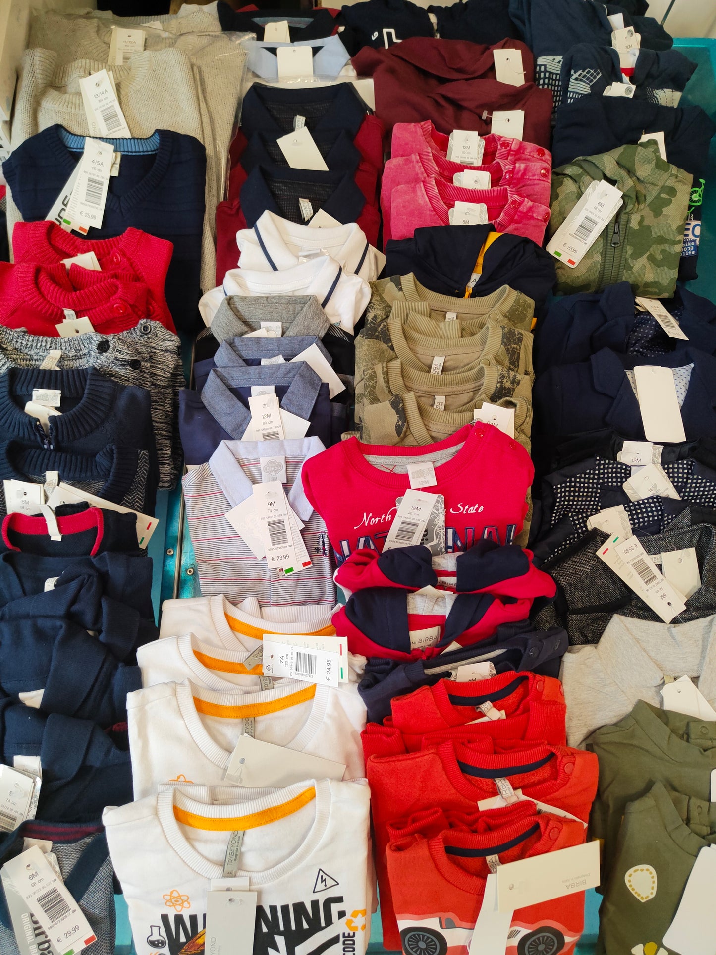 €6,00 al pezzo BIRBA, TRYBEYOND stock abbigliamento bambino 429 pezzi - A/I - RIF. 6094AF