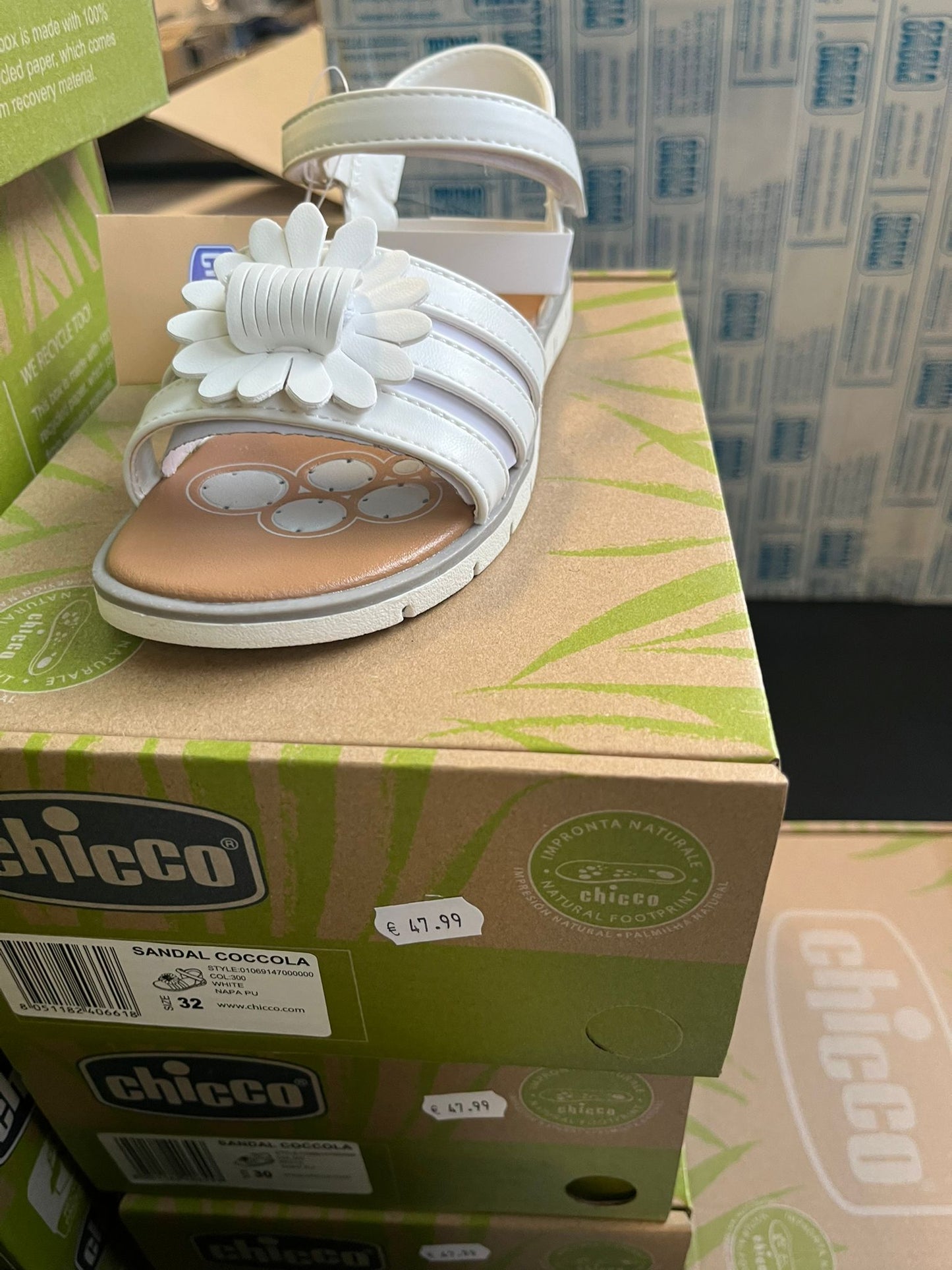 €9,13 al paio CHICCO, LIU JO, BALDUCCI, BIONATURA, FALCOTTO, NATURAL WORLD, ecc. stock calzature bambini 600 pezzi - P/E - RIF. 6089AF