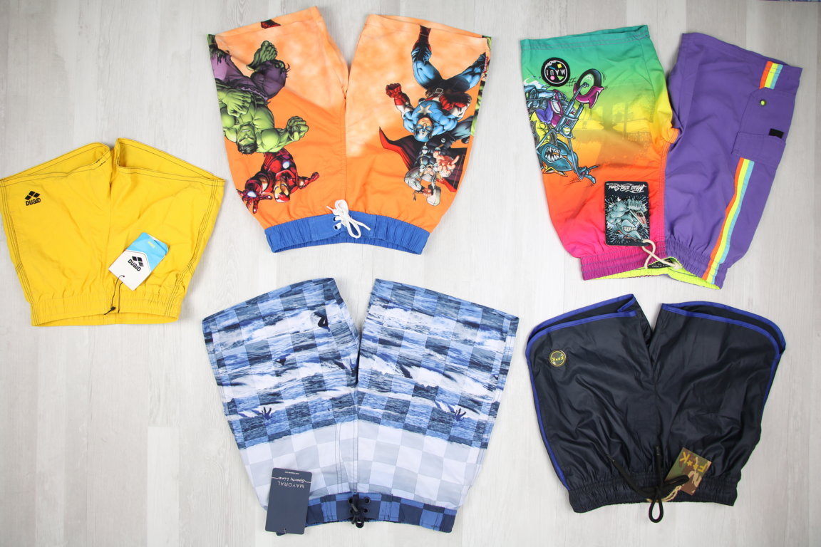 SCONTATO - 20% €2,80 al pezzo BORA BORA, SCHIESSER, ARENA, AMAREA, MAYORAL, ecc. stock costumi bambini 108 pezzi - P/E - RIF. 6040