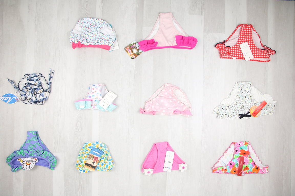 SCONTATO - 20% €2,80 al pezzo BORA BORA, SCHIESSER, ARENA, AMAREA, MAYORAL, ecc. stock costumi bambini 108 pezzi - P/E - RIF. 6040