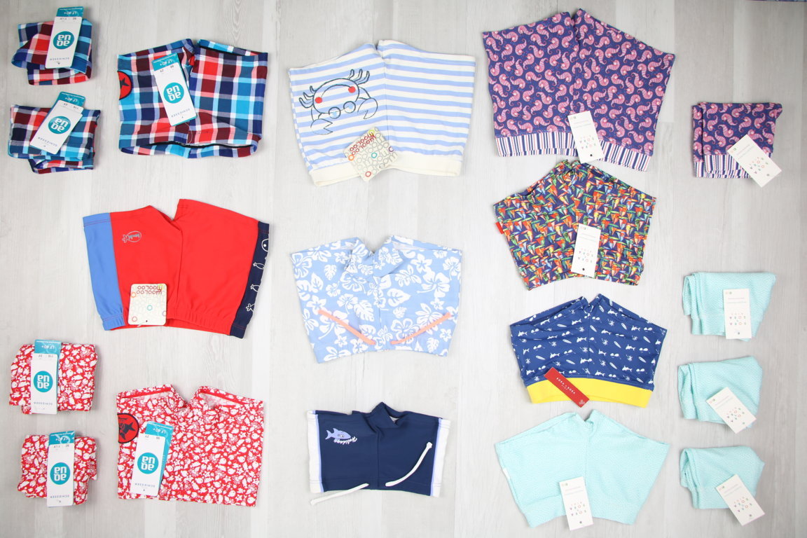 SCONTATO - 20% €2,80 al pezzo BORA BORA, SCHIESSER, ARENA, AMAREA, MAYORAL, ecc. stock costumi bambini 108 pezzi - P/E - RIF. 6040