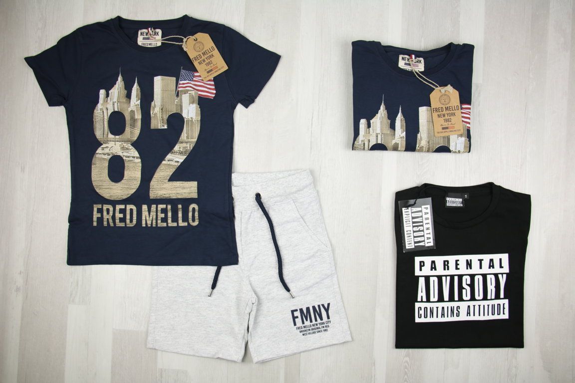 €7,00 al pezzo BUTNOT, FRED MELLO, PARENTAL ADVISORY, TOURISTE, FUNBEE, ecc. stock abbigliamento bambino 123 pezzi - P/E - A/I - RIF. 6183AF