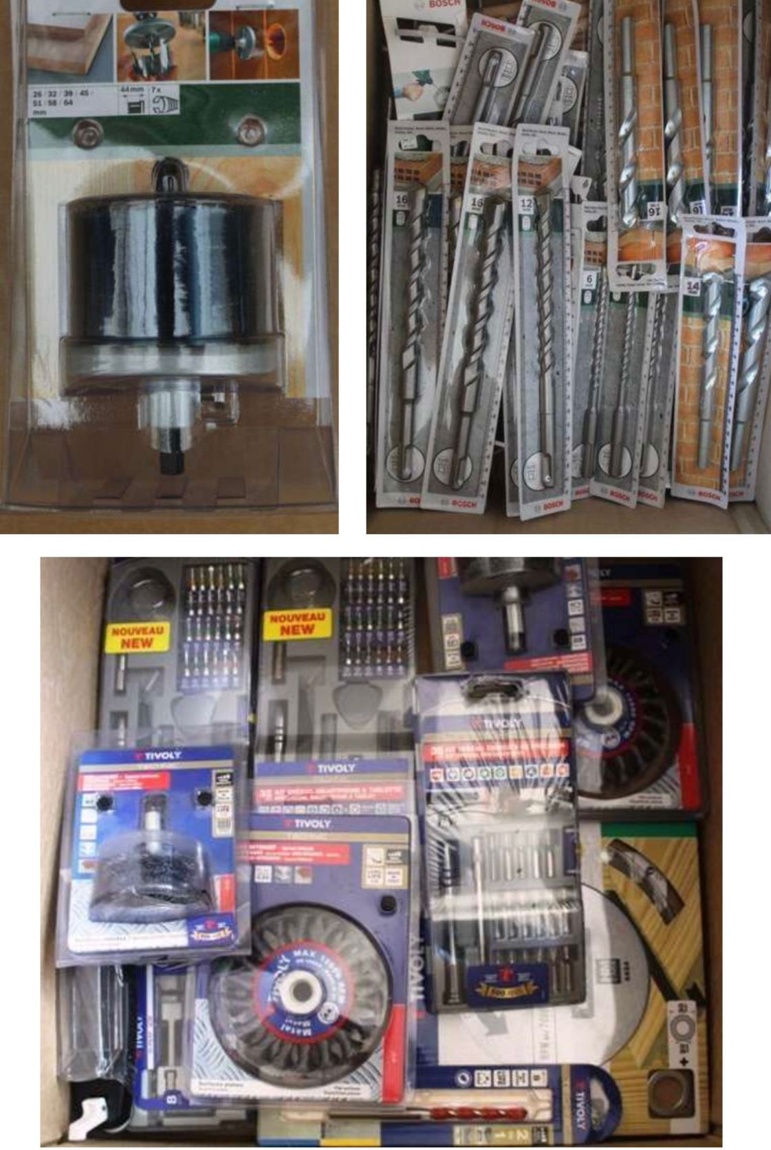 €1,80 al pezzo BOSCH, TIVOLY, BRIKSTEIN, ecc. stock utensili elettrici 100.000 pezzi - RIF. TV6038