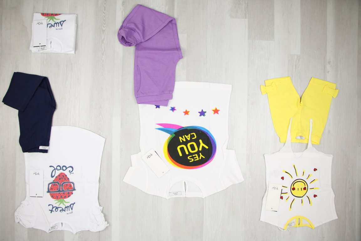SCONTATO -20% €4,00 al pezzo Y-CLÙ stock abbigliamento bambini 98 pezzi - P/E - RIF. 6057AF