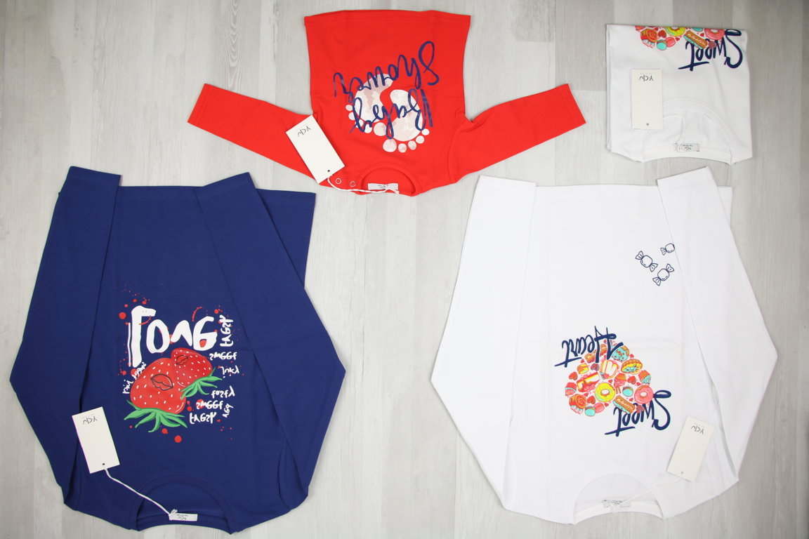 SCONTATO -20% €4,00 al pezzo Y-CLÙ stock abbigliamento bambini 98 pezzi - P/E - RIF. 6057AF
