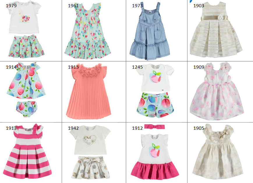 €9,20 al pezzo MAYORAL stock abbigliamento bambina 154 pezzi - P/E - RIF. TV6129