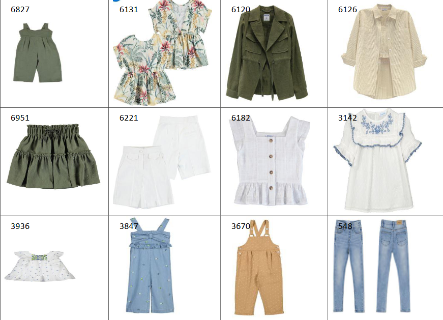 €9,20 al pezzo MAYORAL stock abbigliamento bambina 154 pezzi - P/E - RIF. TV6129