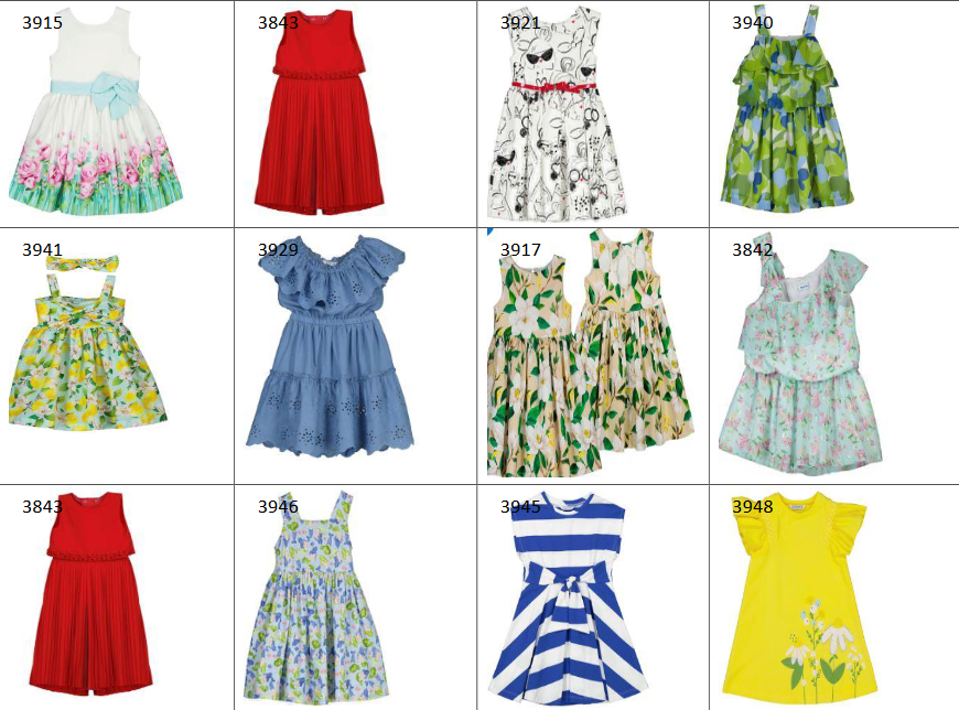 €9,20 al pezzo MAYORAL stock abbigliamento bambina 154 pezzi - P/E - RIF. TV6129