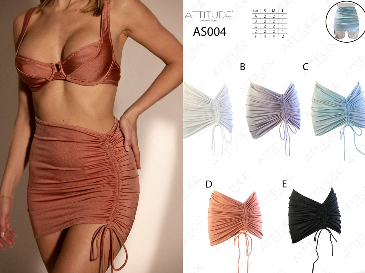 stock costumi donna - €6,00 al pezzo ATTITUDE stock costumi donna bikini 6672 pezzi - RIF. TV3943