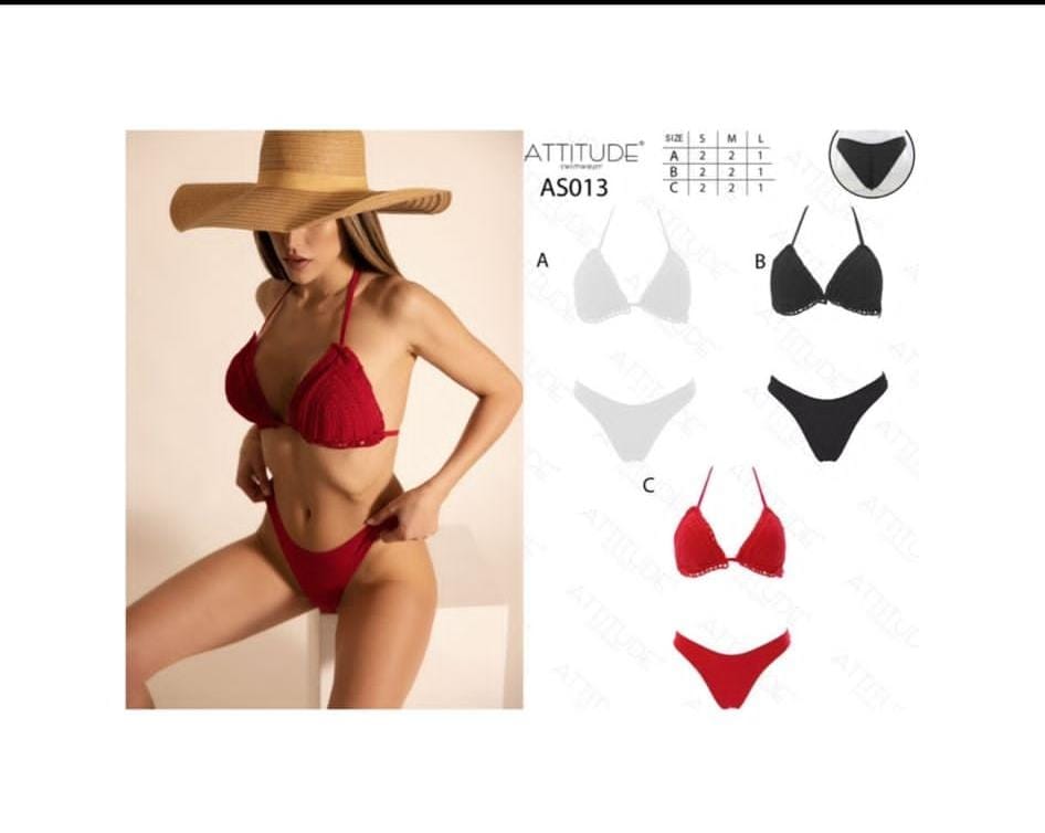 stock costumi donna - €6,00 al pezzo ATTITUDE stock costumi donna bikini 6672 pezzi - RIF. TV3943