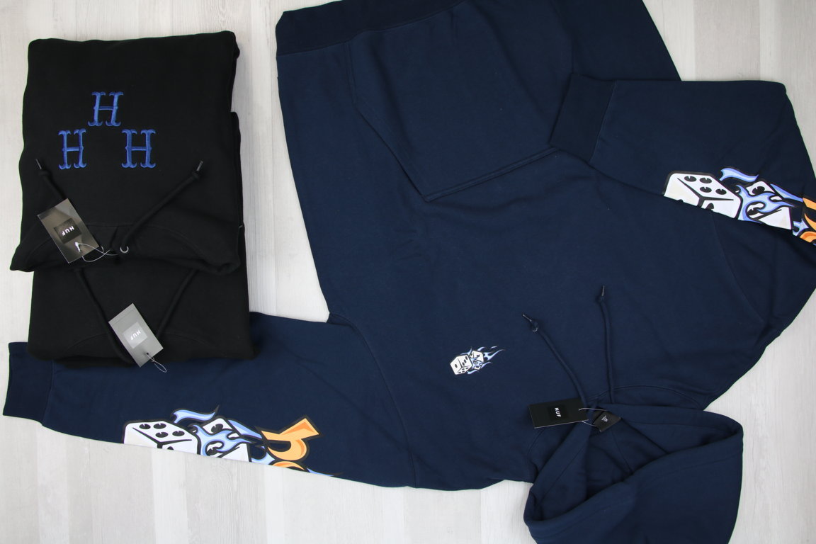 €10,50 al pezzo HUF stock abbigliamento uomo 80 pezzi - MULTISTAGIONE - RIF. 6286