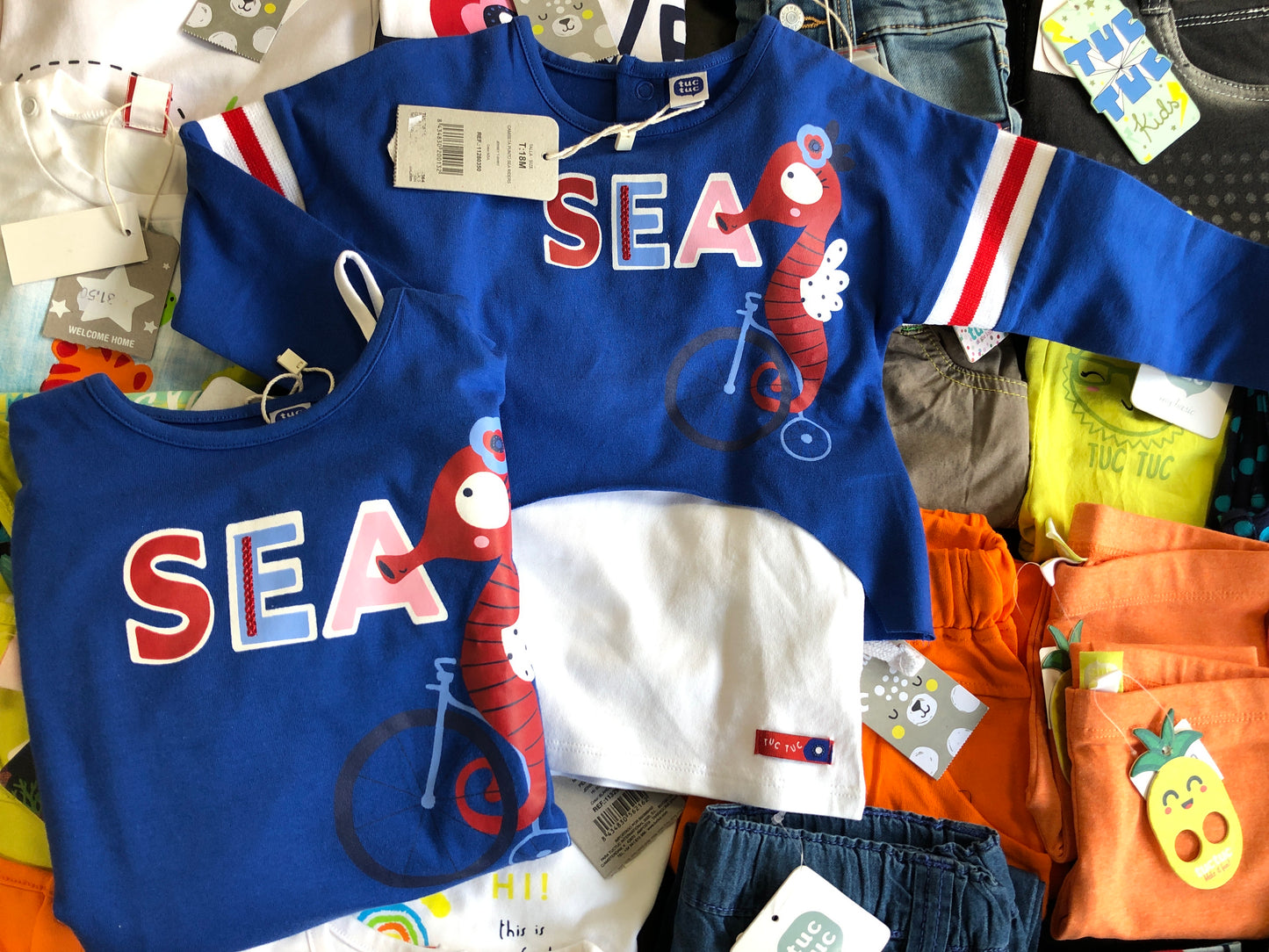 5,50 € par pièce Y-CLU, BLUE SEVEN, MELBY, TUC TUC, etc. stock de vêtements pour enfants 741 pièces - SS - REF. 6136P1