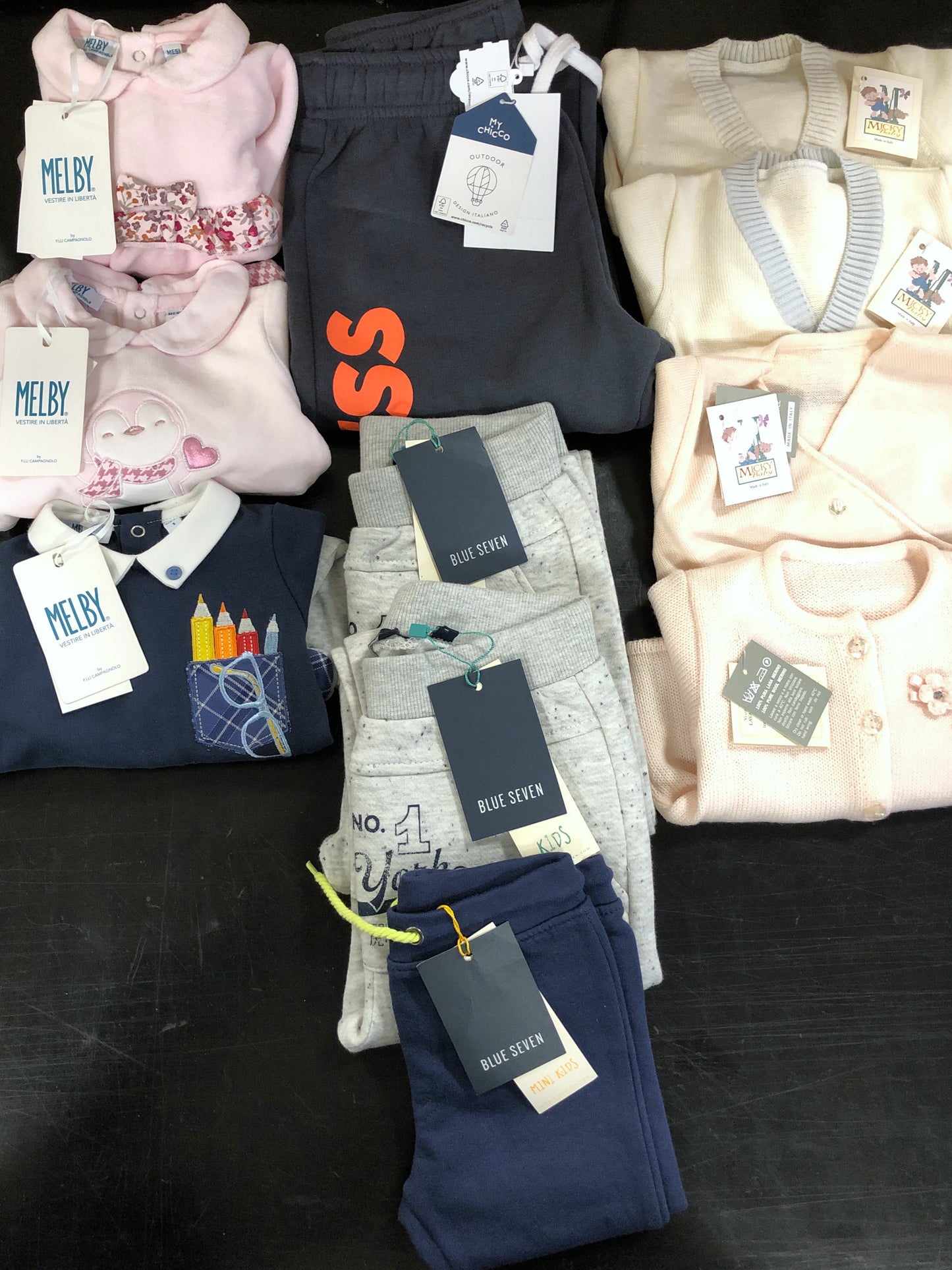 5,50 € par pièce Y-CLU, BLUE SEVEN, MELBY, TUC TUC, etc. stock de vêtements pour enfants 741 pièces - SS - REF. 6136P1