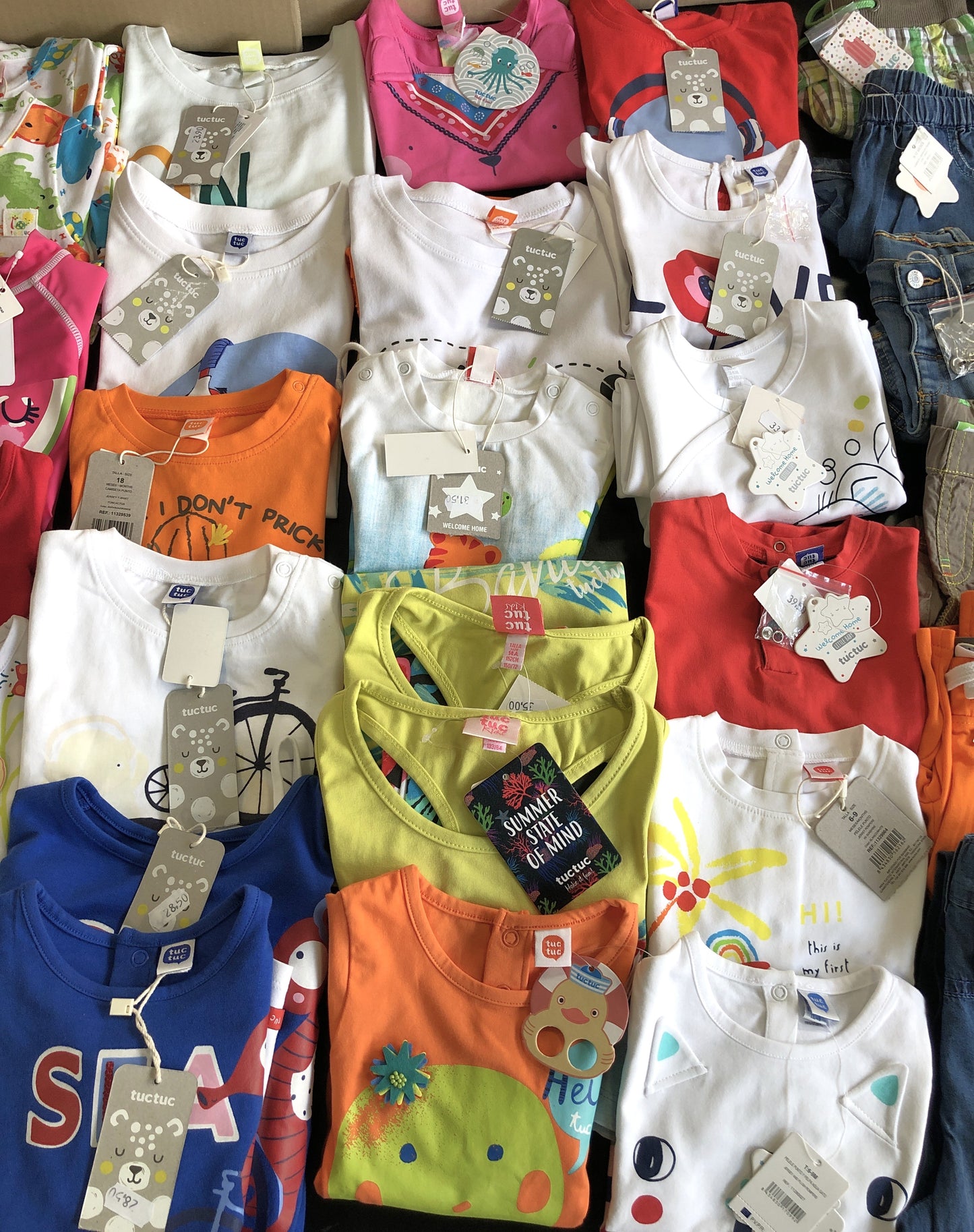 5,50 € par pièce Y-CLU, BLUE SEVEN, MELBY, TUC TUC, etc. stock de vêtements pour enfants 741 pièces - SS - REF. 6136P1