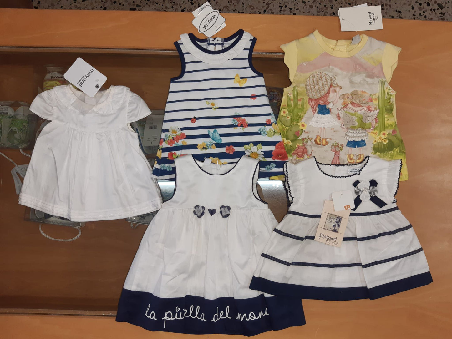 5,00 € la pièce I DO, MAYORAL, J'AIME', GAIALUNA, etc. stock de vêtements pour enfants 221 pièces - SS - REF. TV6228