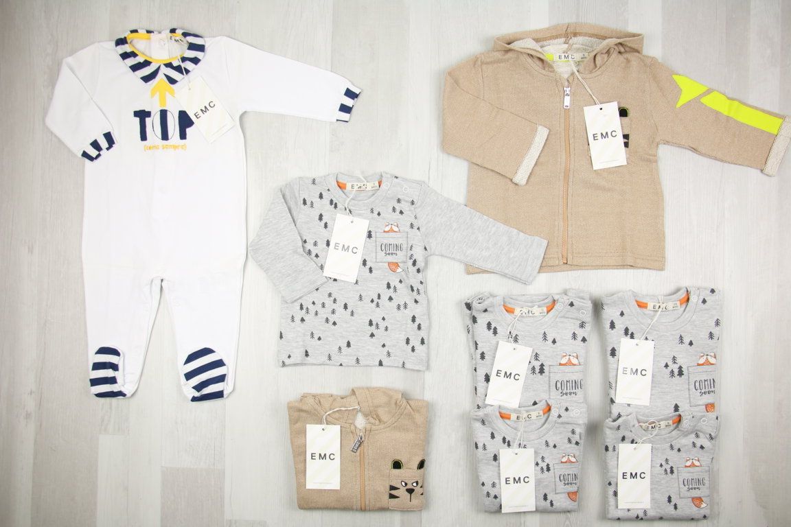 €4.50 per piece EMC kids' clothing stock 145 pieces - FW - SS - REF. 6192AF
