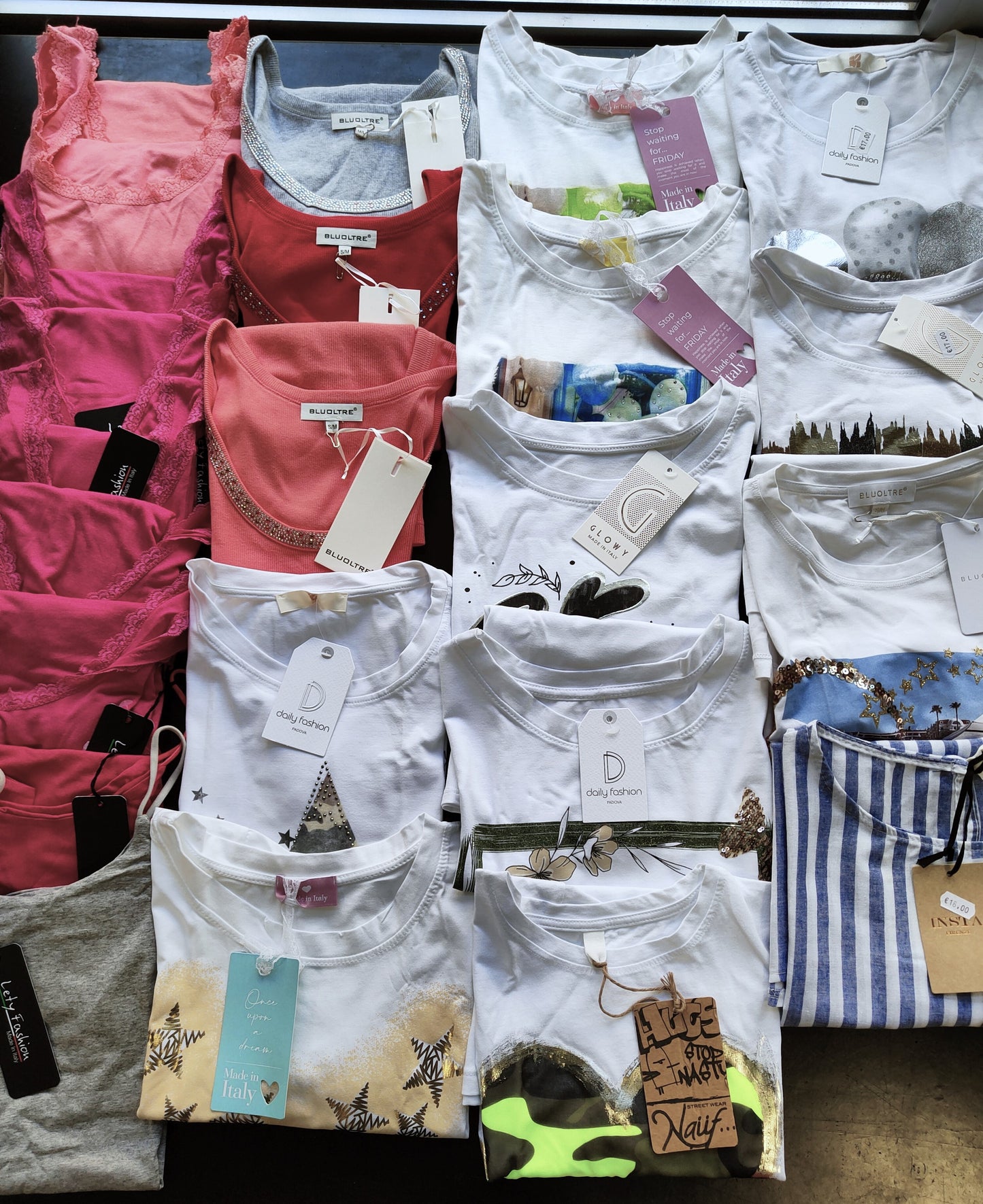 €2,71 al pezzo PRONTO MODA MADE IN ITALY stock abbigliamento e accessori uomo/donna 1333 pezzi - A/I - P/E - RIF. 6146P1