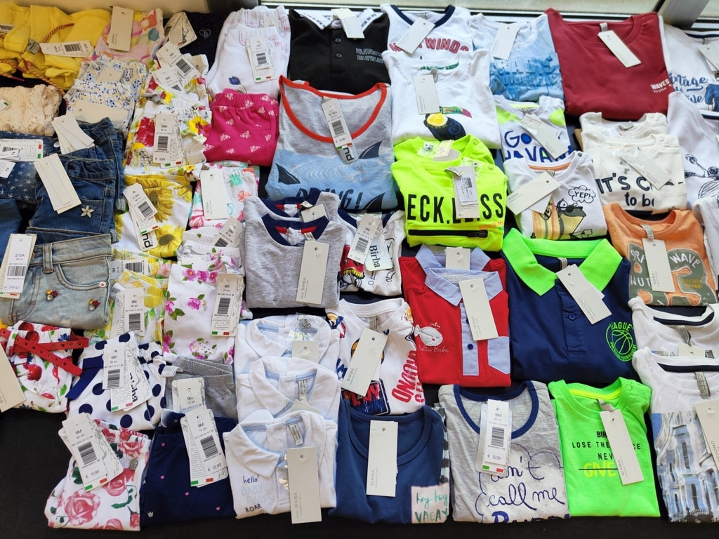 SCONTATO -15% €3,80 al pezzo BIRBA, TRYBEYOND stock abbigliamento bambini 376 pezzi - P/E - RIF. 6018
