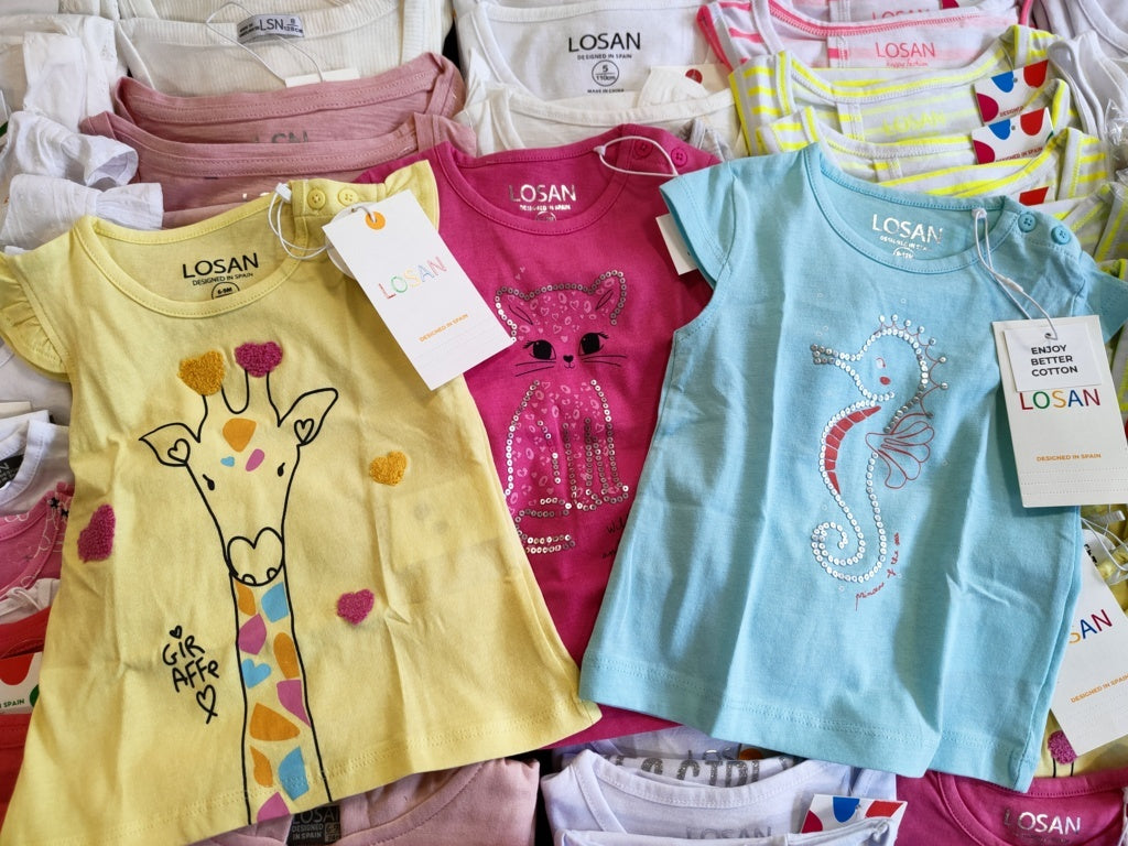 DISCOUNTED -18% €4.50 per piece LOSAN clothing stock <tc>Girls</tc>  511 pieces - <tc>S/S</tc>  - REF. 6005AF